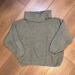 OBR Dark Sage Green Turtleneck Acrylic/Wool Blend Sweater Size L